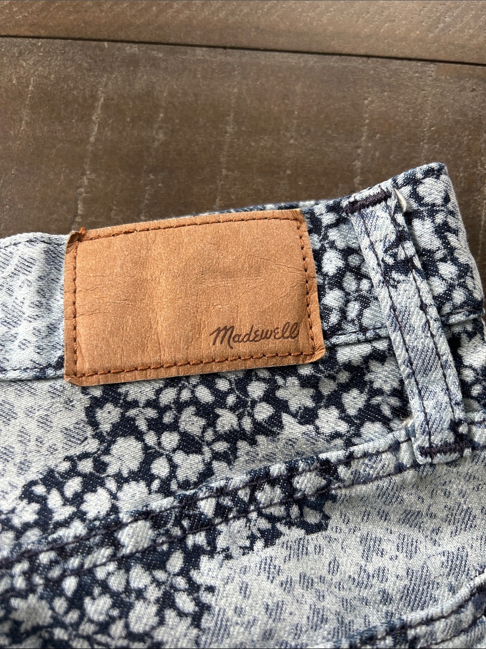 Madewell Light Blue Floral Print Straight Leg Jeans - Picture 5 of 10